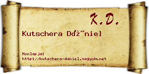 Kutschera Dániel névjegykártya